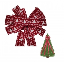 Red Merry Christmas Tree Bow