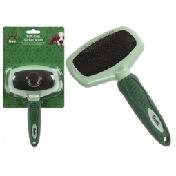 Crufts Soft Grip Dog Pet Slicker Brush For A Healthy Shiny Coat Helps With Knots