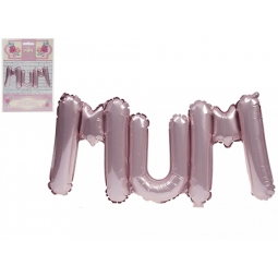 Large 30 Inch 75cm MUM Letter Text Balloon Mothers Day Birthday Inflate Your Own