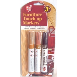 Pack Of 3 Magic Wood Furniture Touch Up Repair Markers Pens Light Dark Medium