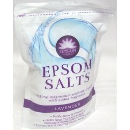 Elysium Spa Epsom Bath Salts Natural Magnesium Sulphate Crystals - LAVENDER