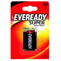 Eveready Super Heavy Duty 9V Battery Long Lasting E Block 6F22 Universal