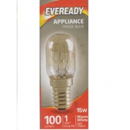 Eveready Replacement Appliance Fridge Lamp Bulb 15W Warm White SES E14 Screw