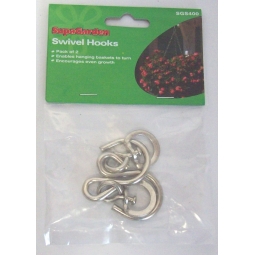 SupaGarden Pack Of 2 Swivel Hanging Basket Hooks Encourages Even Growth