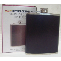 PRIMA 7 Oz Hip Flask with PU Leather Wrapped - Drink flask