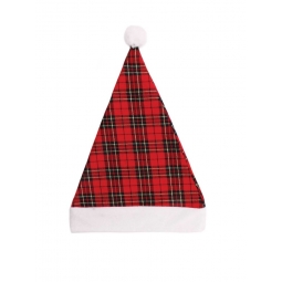 Red Tartan Christmas Hat