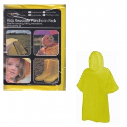 Kids Poncho Yellow