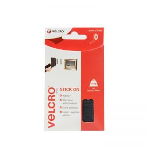 VELCRO Brand Heavy Duty Stick On Strip No More Nails Or Screws 20mm x 50cm Black