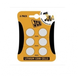 Pack Of 6 JCB Lithium Coin Cell Batteries 3 Sizes CR2016 CR2025 CR2032 3V