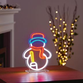 Neon Snowman Light