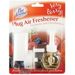 Pan Aroma Plug In Air Freshener Plug Unit With Scented Fragrance - Very Berry