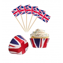 Union Jack Cupcake Cases