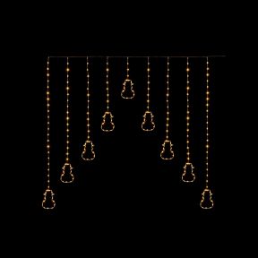 Snowman Curtain Light Warm