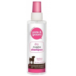 Pride & Groom Dry Doggie Spray Shampoo Mist Raspberry Fragrance 200ml Each