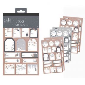 100 Rose Gold Gift Labels