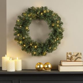 50cm Light Up Wreath