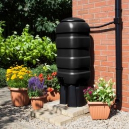 Black 100L Water Butt Kit