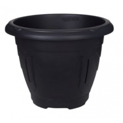 43cm Black Round Venetian Pot